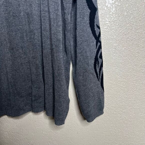 Vintage 90s Morbid Threads Tribal Print Long Sleeve Sweater Made In USA Grunge - Picture 3 of 6